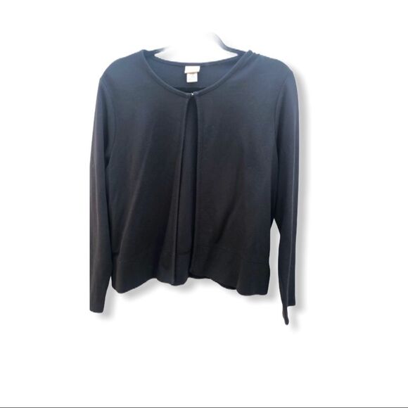 L.L. Bean Soft Cardigan Black Petite - Picture 9 of 9